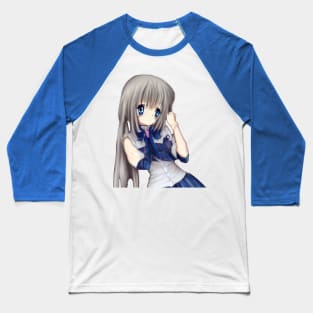 Cute anime girl with gray hair Baseball T-Shirt